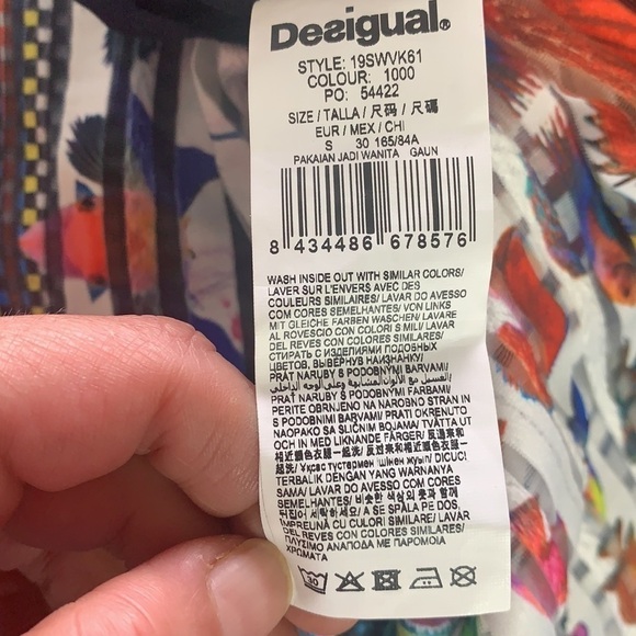 DESIGUAL Vest-FIona Ribbed Dress With Striped Pattern Size S - Picture 12 of 15